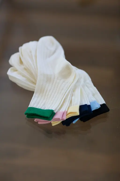 UNIFIED CHAUSSETTES SUNDAYS SOCKS - ROSE STRIPE