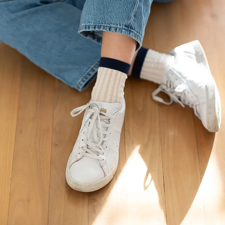 UNIFIED CHAUSSETTES SUNDAYS SOCKS - BLUEBELL STRIPE