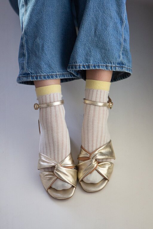 UNIFIED CHAUSSETTES SUNDAYS SOCKS - LEMON STRIPE