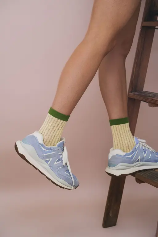UNIFIED CHAUSSETTES SUNDAYS SOCKS - LEMON STRIPE