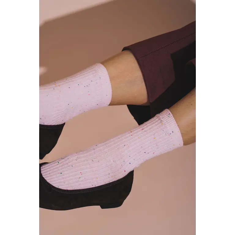 UNIFIED CONFETTI SOCKS - COTTON CANDY