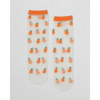 UNIFIED CHAUSSETTES SHEER FRUIT SOCKS - CLEMENTINE