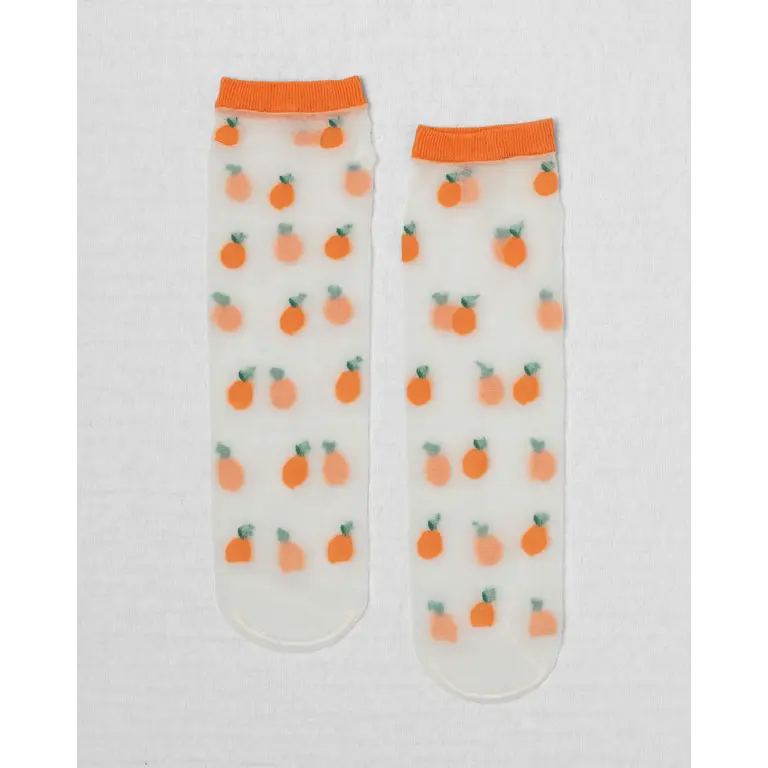 UNIFIED SHEER FRUIT SOCKS - CLEMENTINE