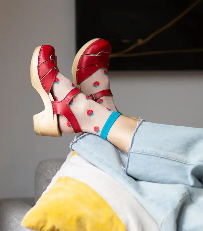 UNIFIED CHAUSSETTES SHEER FRUIT SOCKS - CLEMENTINE