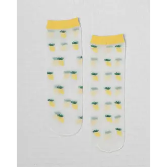 UNIFIED CHAUSSETTES SHEER FRUIT SOCKS - PINEAPPLE