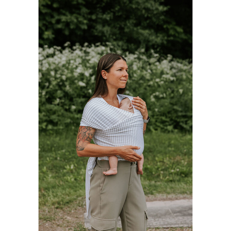 ZAK & ZOÉ BAMBOO BABY WRAP - SAGE STRIPE
