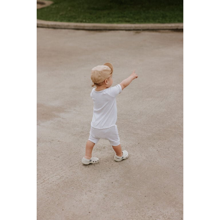ZAK & ZOÉ SUMMER ROMPER - BEIGE STRIPE