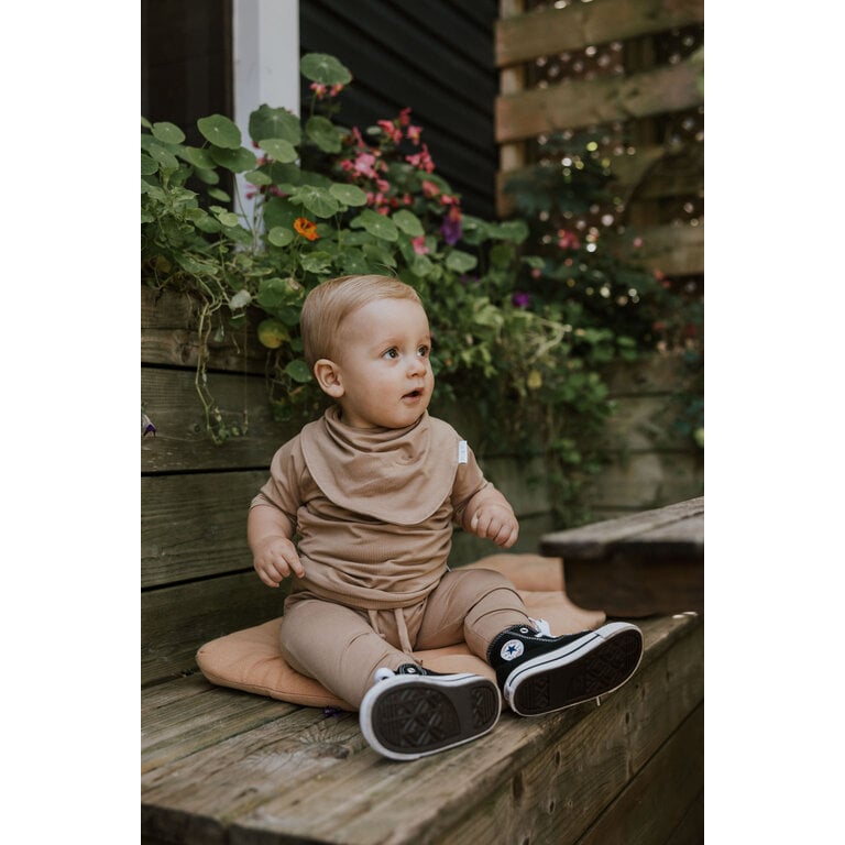 ZAK & ZOÉ DRAPED BIB - BEIGE