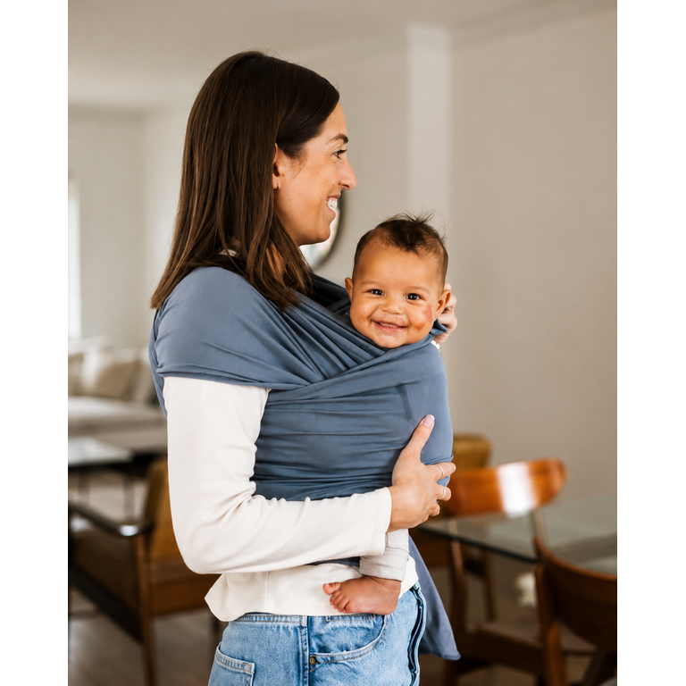 ZAK & ZOÉ BAMBOO BABY WRAP - STEEL BLUE
