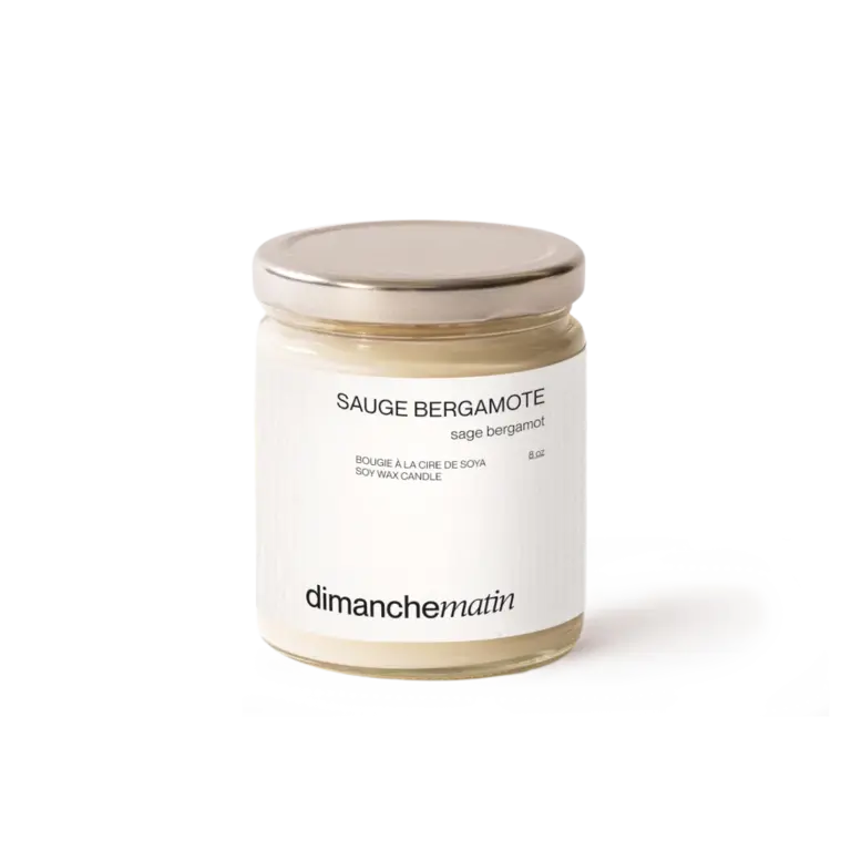 DIMANCHE MATIN CHANDELLE 8 OZ - SAUGE BERGAMOTE