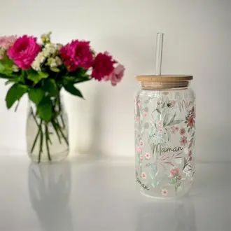 C.C CRÉATIONS BONHEUR CC CRÉATION - TUMBLER EN VERRE 16 OZ - MAMAN