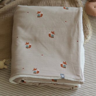 BALUCHON COUVERTURE FLUFFY + COTON - MOTIFS DE RENARD 1952