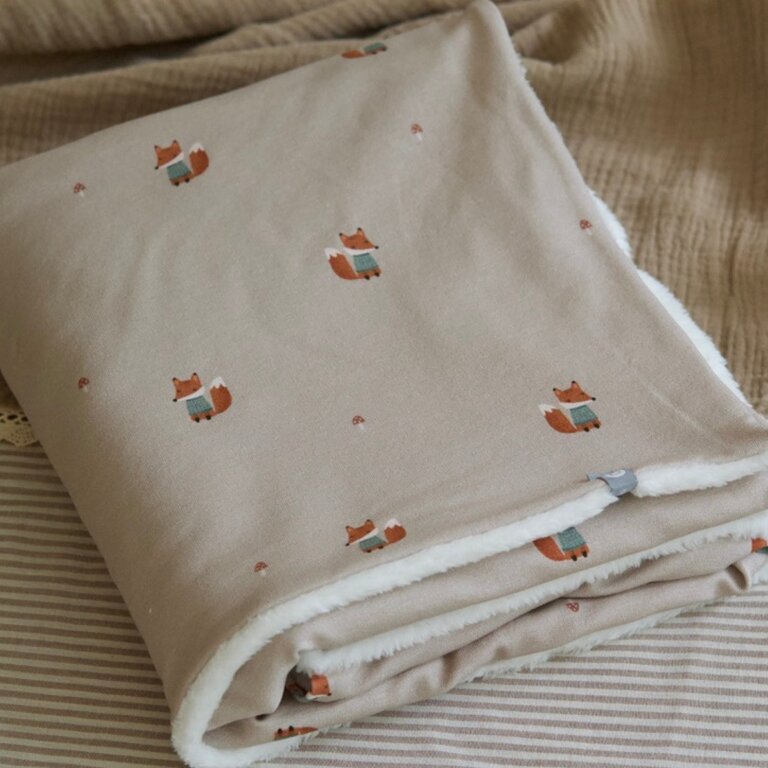 BALUCHON BALUCHON - COUVERTURE FLUFFY + COTON - MOTIFS DE RENARD 1952
