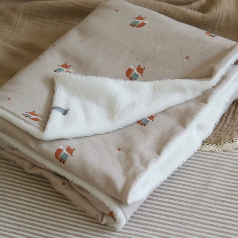 BALUCHON BALUCHON - COUVERTURE FLUFFY + COTON - MOTIFS DE RENARD 1952