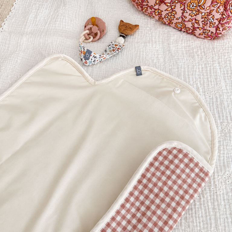 BALUCHON MATELAS À LANGER - VICHY ROSE 1915