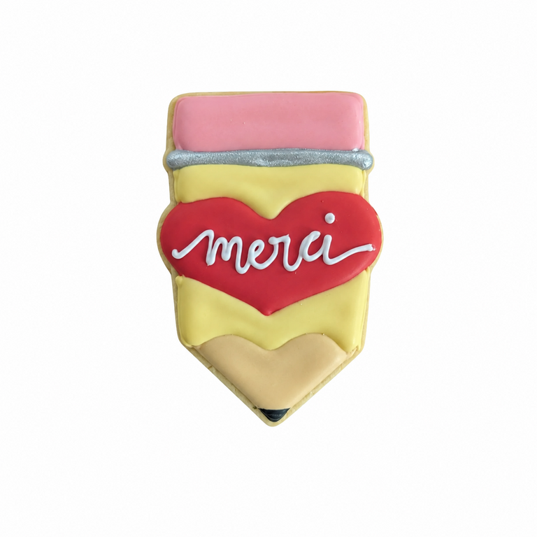 LA DENT SUCRÉEE BISCUIT -  CRAYON MERCI