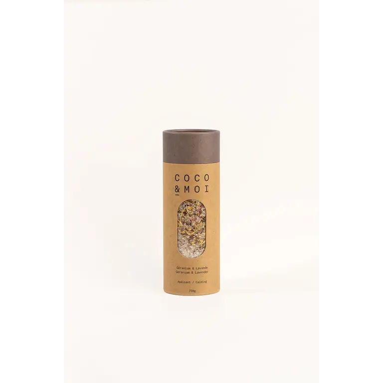 COCO & MOI BATH SALTS - GERANIUM & LAVENDER