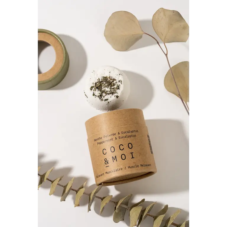 COCO & MOI BATH BOMB - PEPPERMINT & EUCALYPTUS