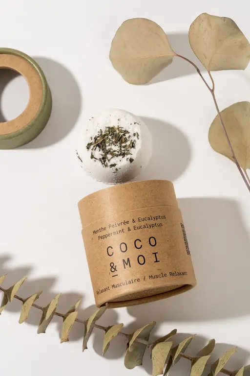COCO & MOI COCO & MOI - BOMBE DE BAIN - MENTHE POIVRÉE & EUCALYPTUS