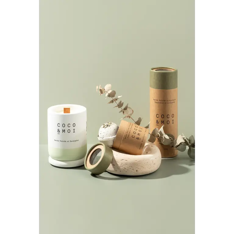COCO & MOI CANDLE 320g - PEPPERMINT & EUCALYPTUS