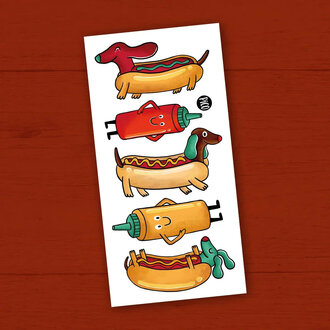 PICO TATOO TATOUAGE TEMPORAIRE - KETCHUP LE CHIEN SAUCISSE