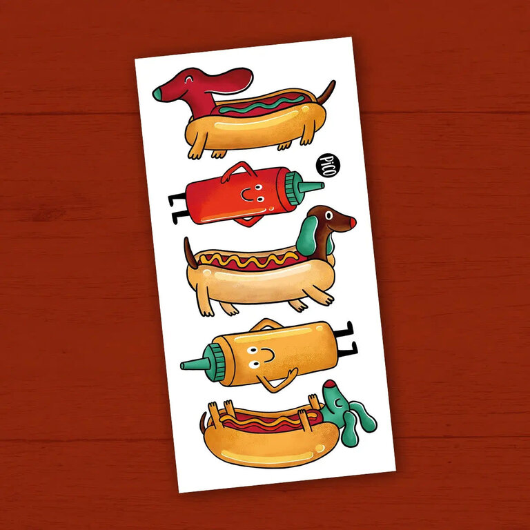 PICO TATOO TATOUAGE TEMPORAIRE - KETCHUP LE CHIEN SAUCISSE