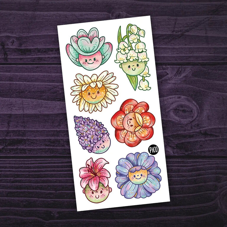 PICO TATOO TATOUAGES TEMPORAIRES - LES FILLES-FLEURS