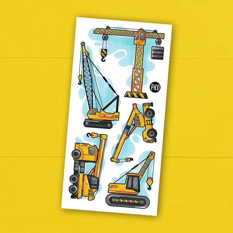 PICO TATOO TATOUAGES TEMPORAIRES - LES GRUES DU CHANTIER