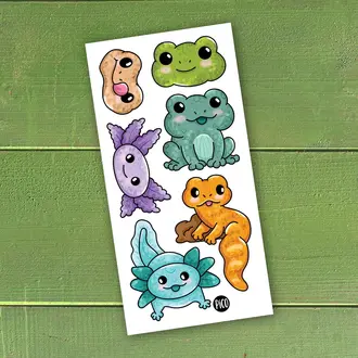 PICO TATOO PICO TATOO - TATOUAGES TEMPORAIRES - LES AXOLOTL ET LA GRENOUILLE