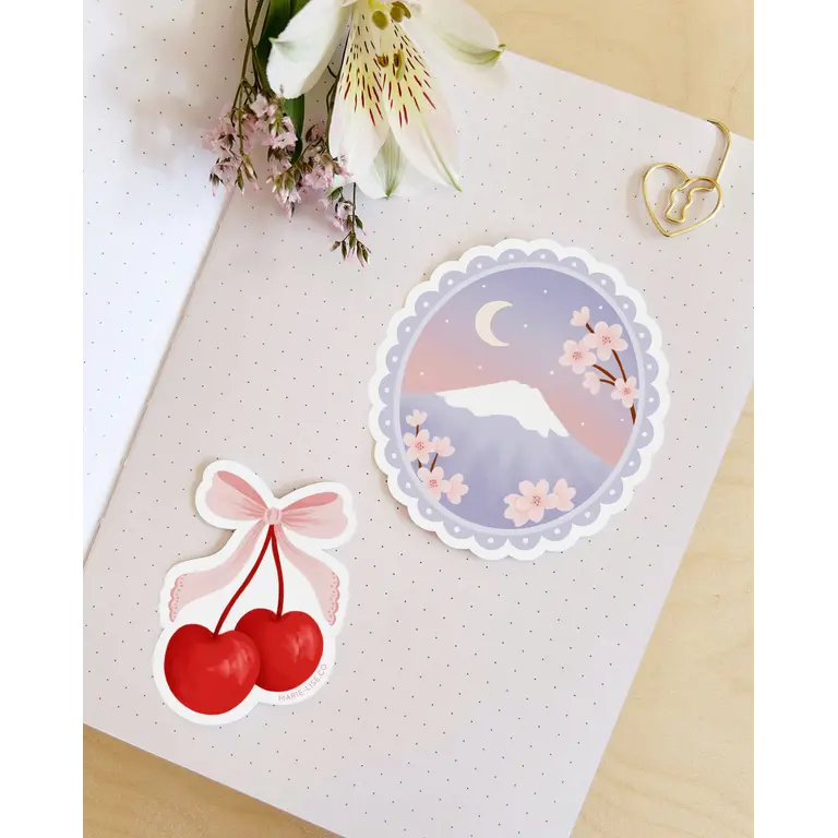 MARIE-LISE ILLUSTRATION MARIE-LISE ILLUSTRATION - DIE-CUT STICKER - SWEET CHERRIES