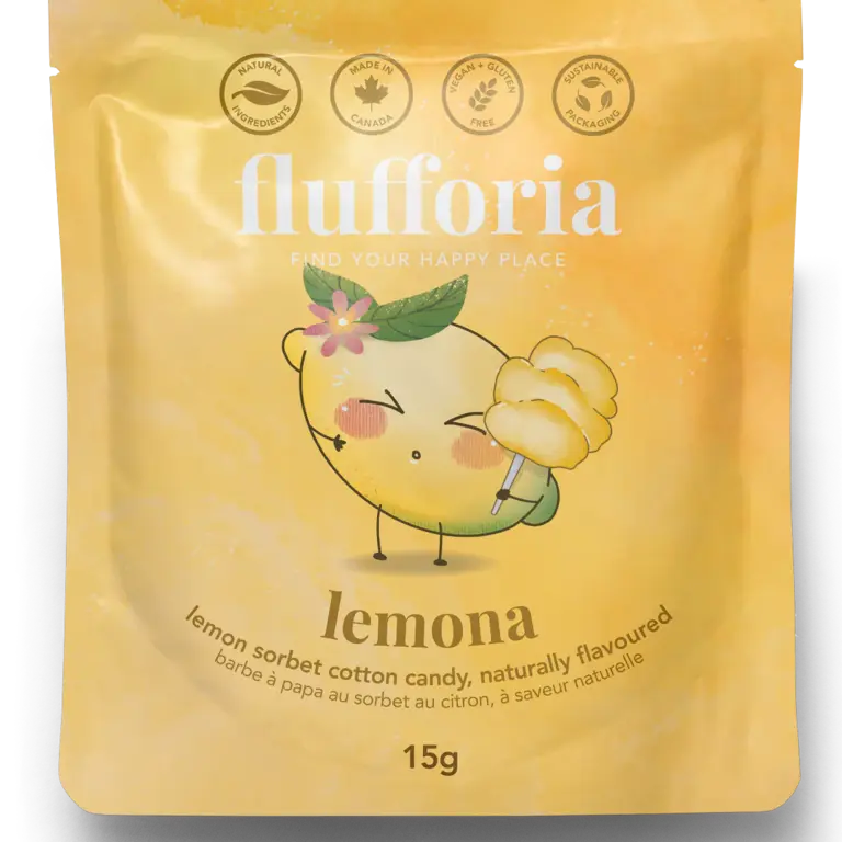 FLUFFORIA SACHET DE BARBE À PAPA - SORBET CITRON