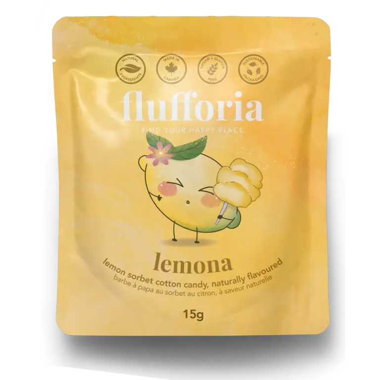FLUFFORIA COTTON CANDY POUCH - LEMON SORBET