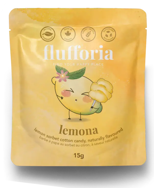 FLUFFORIA SACHET DE BARBE À PAPA - SORBET CITRON