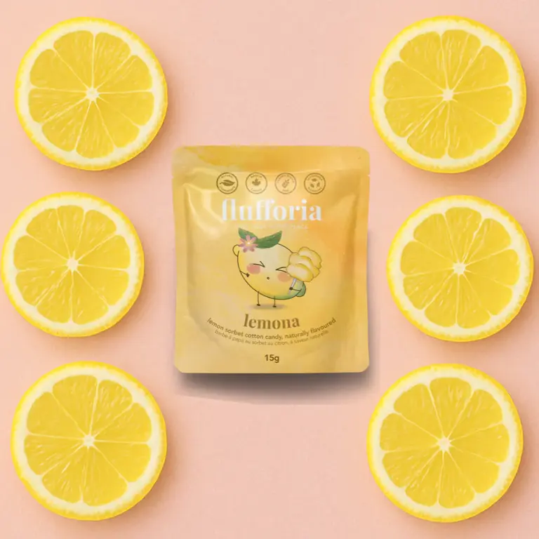 FLUFFORIA SACHET DE BARBE À PAPA - SORBET CITRON