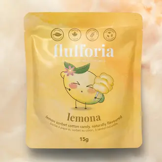 FLUFFORIA SACHET DE BARBE À PAPA - SORBET CITRON
