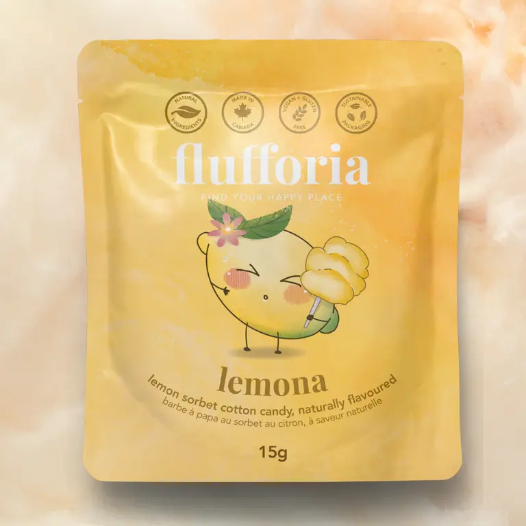 FLUFFORIA SACHET DE BARBE À PAPA - SORBET CITRON