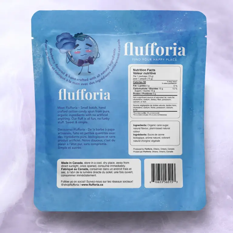 FLUFFORIA SACHET DE BARBE À PAPA - BLEUET