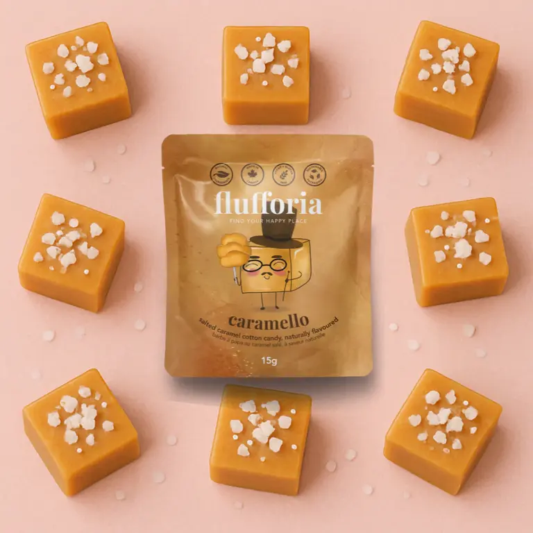 FLUFFORIA SACHET DE BARBE À PAPA - CARAMEL SALÉ