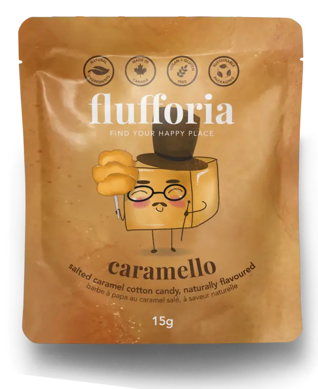 FLUFFORIA SACHET DE BARBE À PAPA - CARAMEL SALÉ