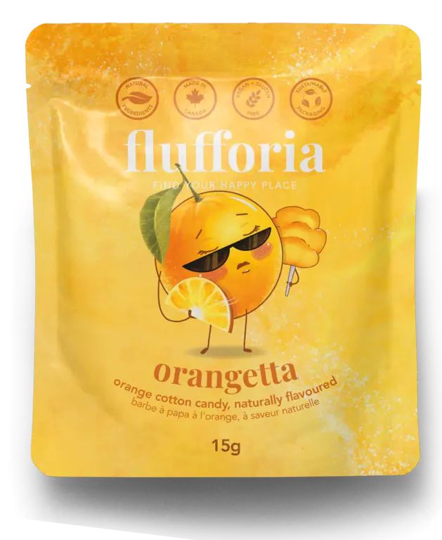 FLUFFORIA SACHET DE BARBE À PAPA - ORANGE