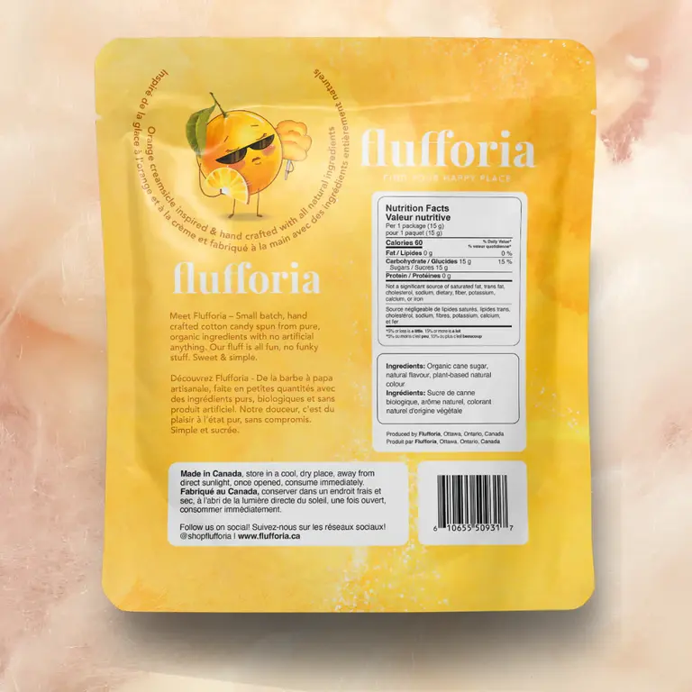 FLUFFORIA SACHET DE BARBE À PAPA - ORANGE