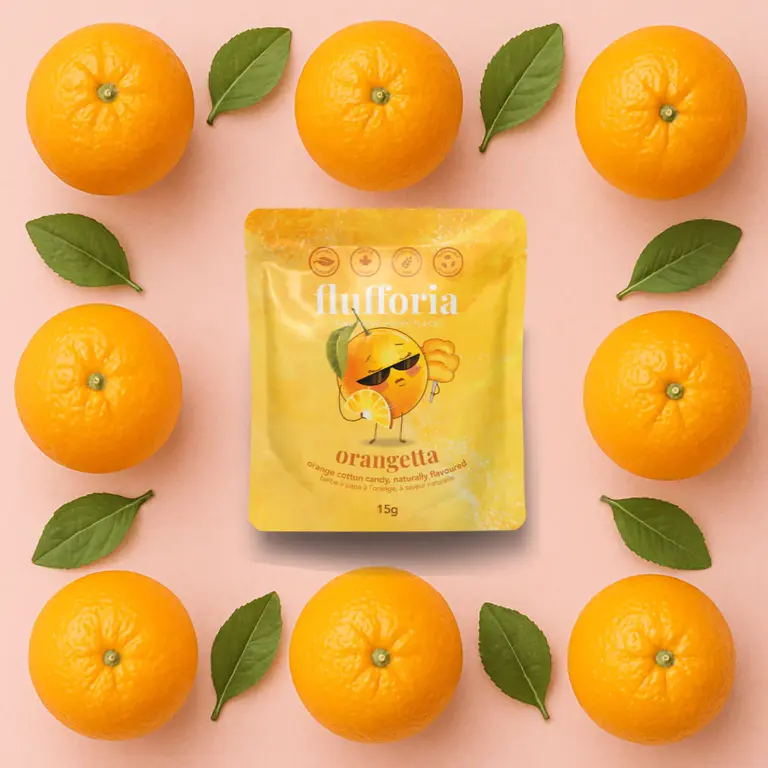 FLUFFORIA SACHET DE BARBE À PAPA - ORANGE