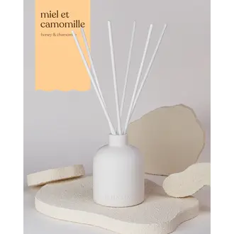 FEU & CO. DIFFUSEUR À ROSEAUX - MIEL ET CAMOMILLE