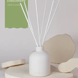 FEU & CO. DIFFUSEUR À ROSEAUX - MENTHE ET CONCOMBRE