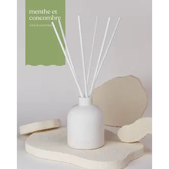 FEU & CO. DIFFUSEUR À ROSEAUX - MENTHE ET CONCOMBRE