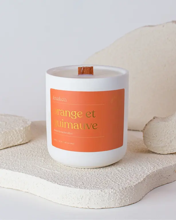FEU & CO. BOUGIE - ORANGE ET GUIMAUVE