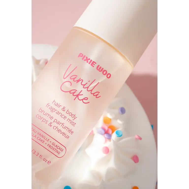 PIXIE WOO BRUME PARFUMÉE POUR LE CORPS & CHEVEUX - GÂTEAU À LA VANILLE