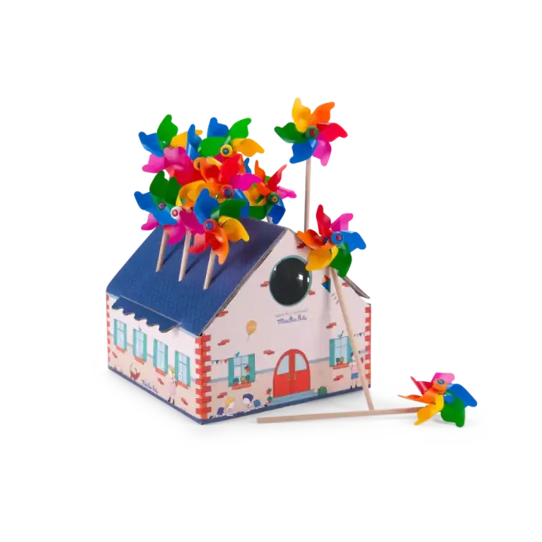 MOULIN ROTY  AUJOURD'HUI C'EST MERCREDI - MOULIN À VENT MULTICOLORE