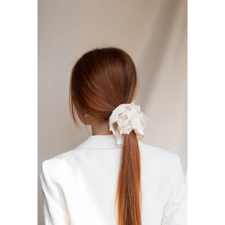 GIBOU CHOUCHOU EN BRODERIE ANGLAISE - BEIGE