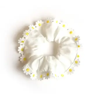 GIBOU CHOUCHOU À BORDURE MARGUERITE - BLANC
